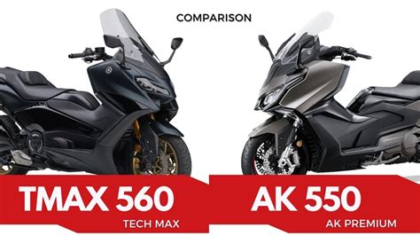 Yamaha Tmax Vs Kymco Ak Premium Comparison Youtube