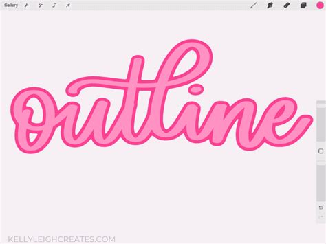 Outline Lettering In Procreate The Quick And Easy Way Kelly Leigh Creates