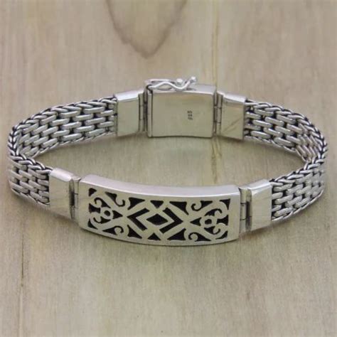 Male Designer Silver Bracelet at Rs 1500/piece in Hyderabad | ID ...