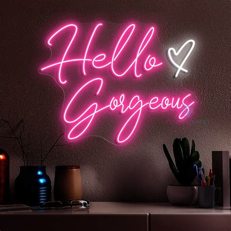 HELLO GORGEOUS Neon Sign Custom Neon Sign Salon Neon Sign Etsy Neon