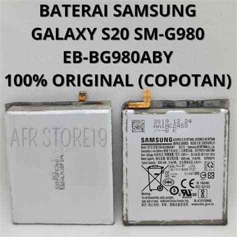 Jual BATTERY BATRE BATERAI SAMSUNG GALAXY S20 SM G980 EB BG980ABY