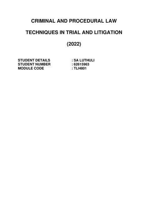 TLI Bail Proceedings CRIMINAL AND PROCEDURAL LAW TECHNIQUES IN