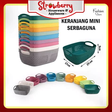 Jual Keranjang Serbaguna Anyaman Plastik Basket Organizer Kotak