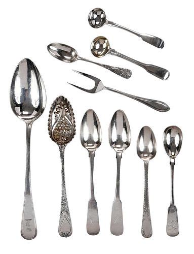 Ten Pieces English Silver Flatware For Sale At Auction On 16th November