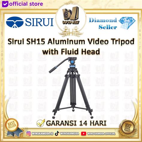 Tripod Sirui SH15 Aluminum Video Tripod with Fluid Head - Wins Camera