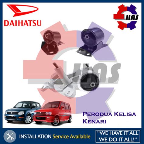 Perodua Kelisa Kenari Auto Original Daihatsu Engine Mounting Set Pcs