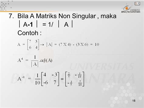 Matriks Singular Dan Non Singular Studyhelp