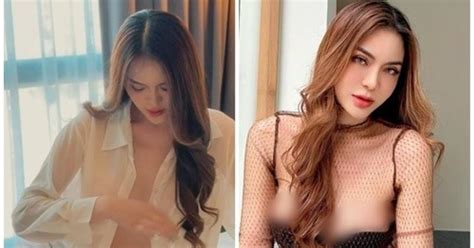 Hot girl diện áo sơ mi mỏng tang buông lơi quên nội y