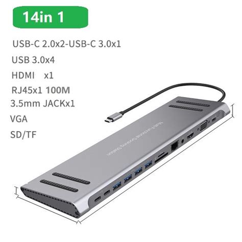 Док-станция для ноутбука типа C, док-станция USB C, HDMI-совместимый ...