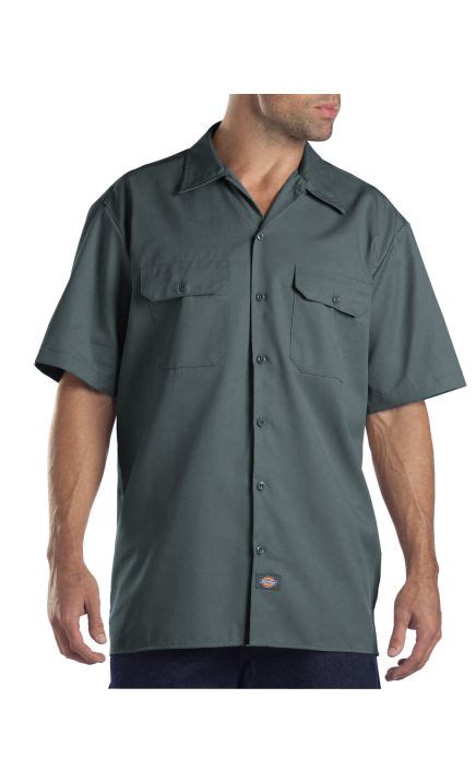 Dickies 1574 Mens Short Sleeve Work Shirt Lincoln Green