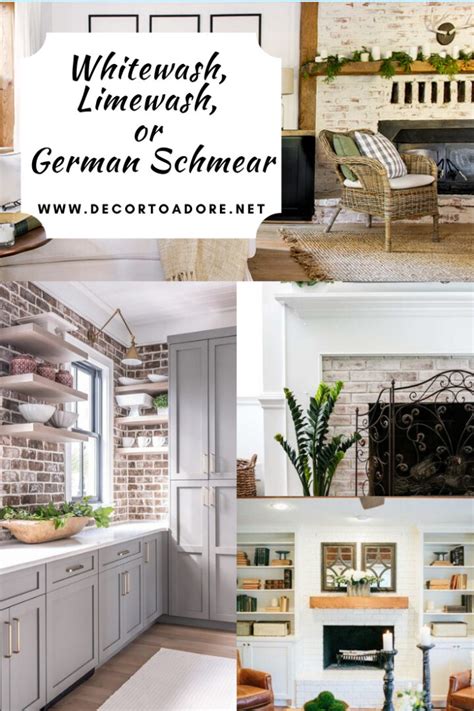 Whitewash Limewash Or German Schmear Decor To Adore