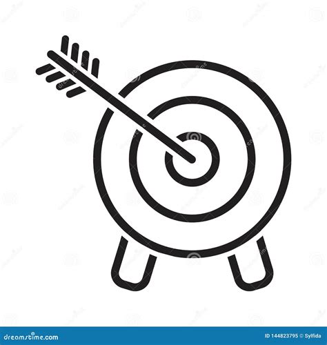 Target Icon Arrow Hitting A Target Business Concept Vector