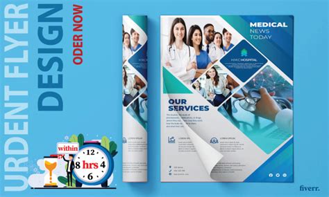 Design Urgent Flyer Poster Brochure Or Professional Magazine And