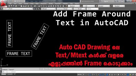 How To Add Frame Around Text In Autocad How To Add Frame On Mtext Or