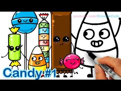 Draw So Cute Candy - How to Draw a Chocolate Covered Strawberry Easy Cute - YouTube | Bruce Mettler