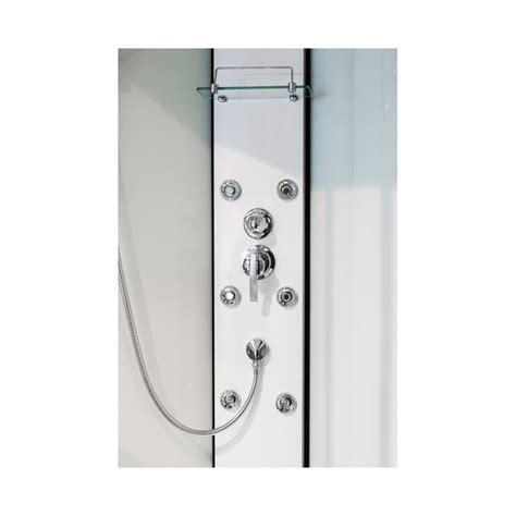 Design Anke Cabine De Douche Droite X Cm Porte Coulissante Noir