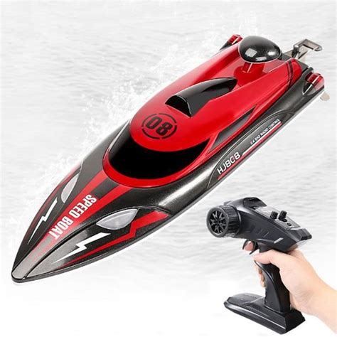 Bateau Telecommande Ghz Rc Bateau De Course A Grande Vitesse Km H