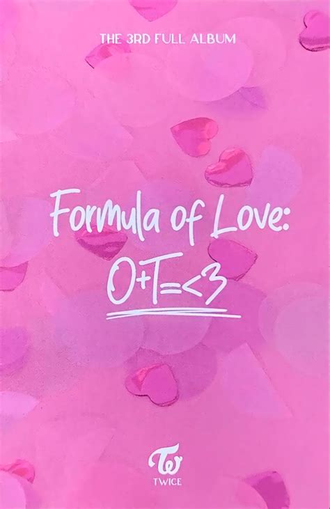 Formula Of Love Photocard Back Cantores