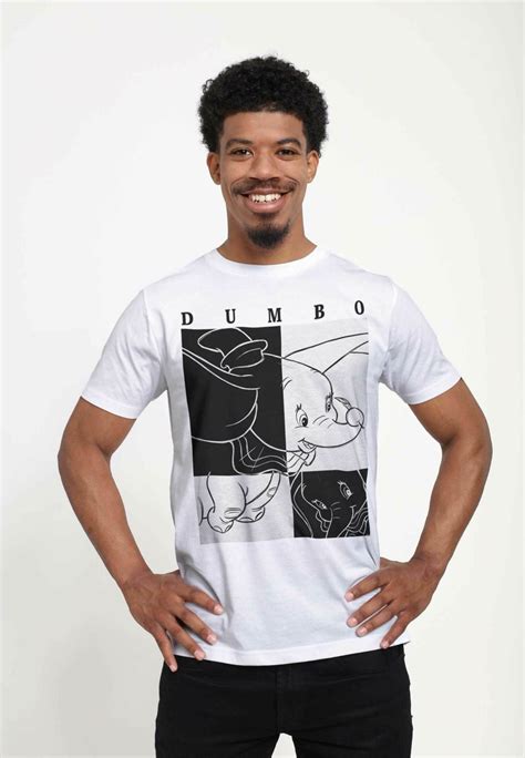 Disney Dumbo Dumbo Contrast Unisex T Shirt Print White Weiß Zalando De