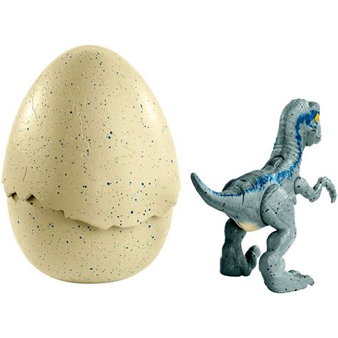 Mattel Jurassic World Hatchlings Egg Velociraptor Blue FMB91 FMB92