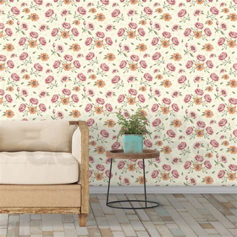 Papel De Parede Adesivo Floral Decora O Rom Ntica Sala Elo