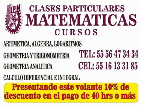 Cursos Extraordinarios Matematicas ANUNCIOS Agosto Clasf