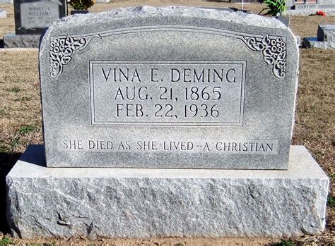 Vina E Reese Deming Find A Grave Memorial