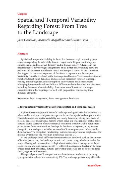 (PDF) Spatial and Temporal Variability Regarding Forest: From Tree to ... 