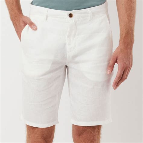 Bermuda De Linho Branca - Bermuda Chino de Linho Branca | Original Penguin - Original Penguin®