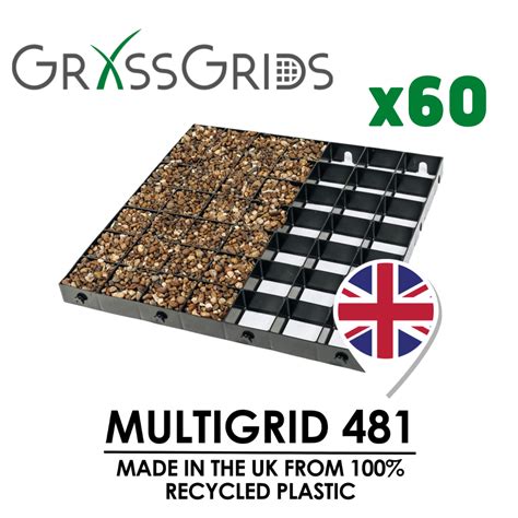 60 X Plastic Base Gravel Grids For Driveways And Hardstanding Areas