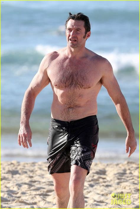 Hugh Jackman Shows Off His Hot Bod At The Beach Hugh Jackman