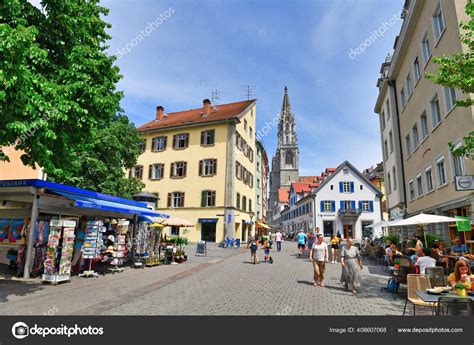 Konstanz Germany July 2020 Town Square Called 'St Stephans Platz ...