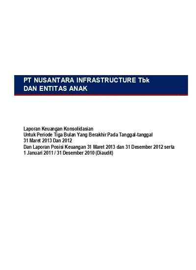 Pendapatan Diterima Dimuka Pt Nusantara Infrastructure Tbk Dan