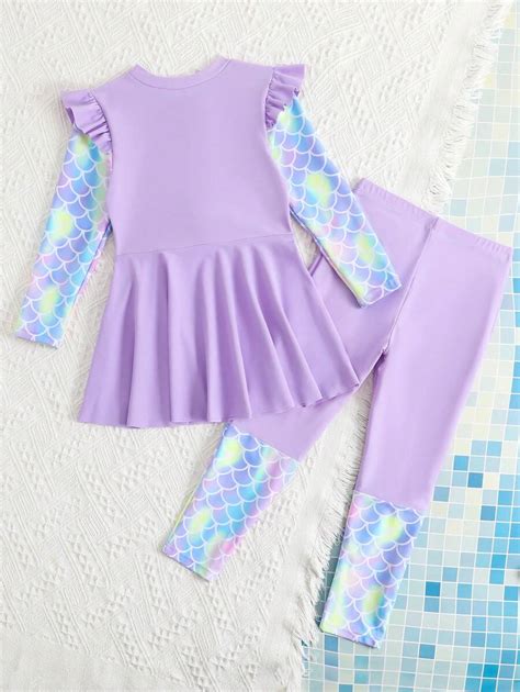 Conjunto de Maiô Bikini Regata para Menina Jovem Maiô Esportivo para Menina Jovem Maiô de
