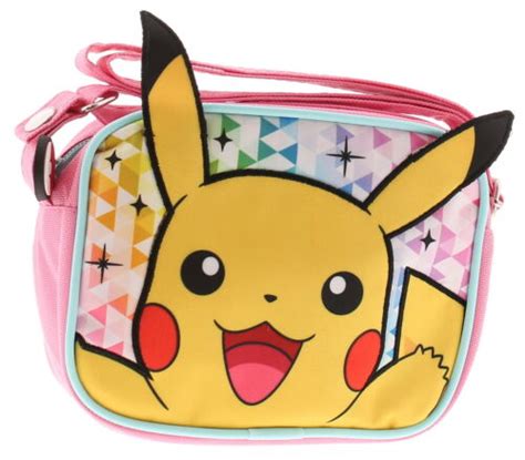 Pokemon Enfants Sac Bandouli Re Pikachu Joues Rose Taille Unique