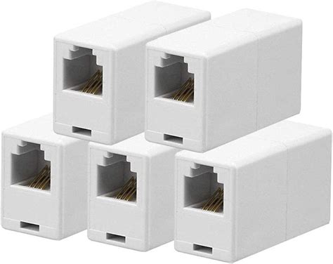 IMBAPrice RJ11 6P6C Straight Telephone Inline Coupler 5 Pack