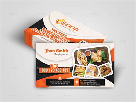 Restaurant Business Card Template for Business Promotion