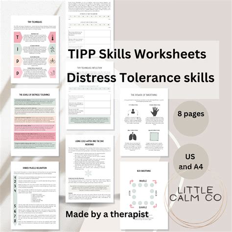 Tipp Skills Worksheets Coping In A Crisis Strategies Distress