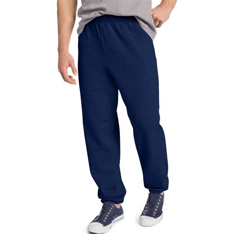 Hanes Mens Fleece Sweatpant Indoor Outdoor Wear Pants Cotton Soft New