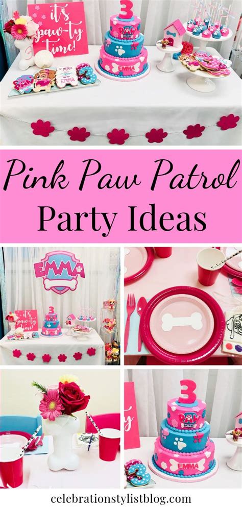 Pink Paw Patrol Party Ideas Paw Patrol Party Paw Patrol Birthday