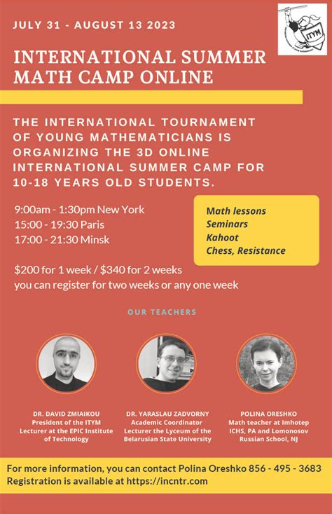 International Summer Math Camp Online