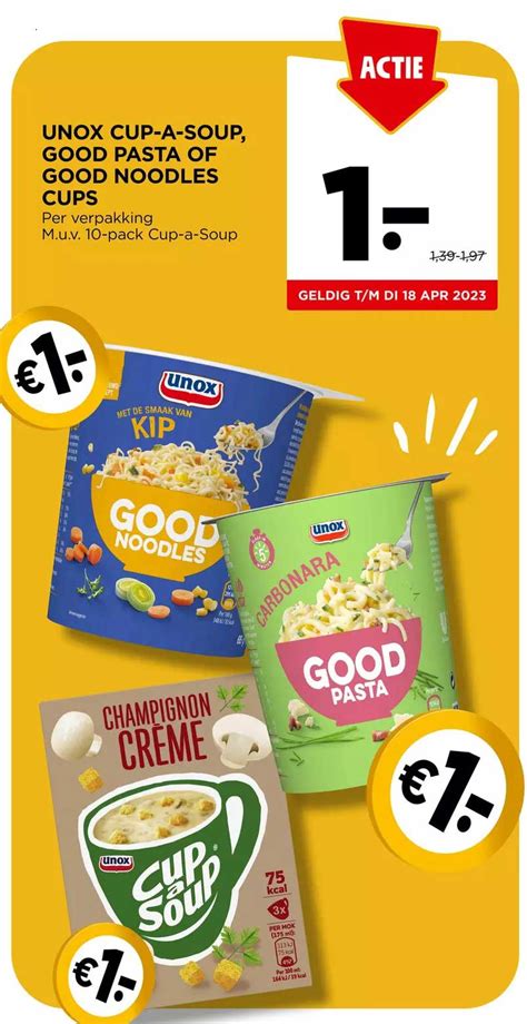 Unox Cup A Soup Good Pasta Of Good Noodles Cups Aanbieding Bij Jumbo