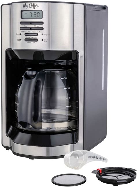 Best Buy Mr Coffee 12 Cup Coffee Maker With Rapid Brew System Stainless Steel 2121121