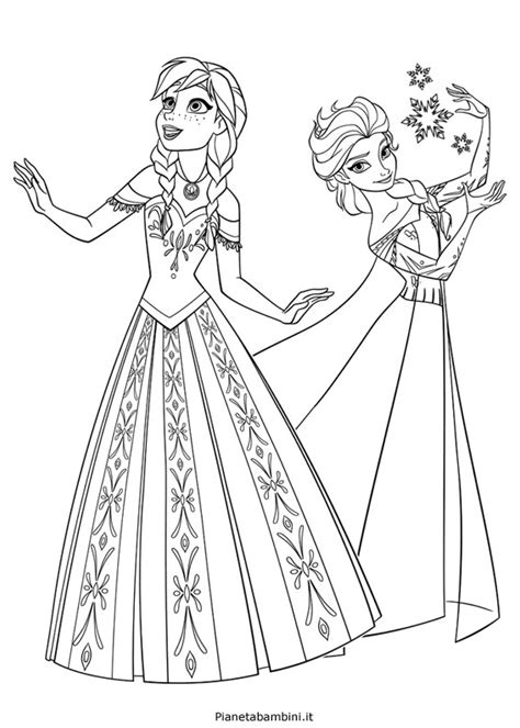 Disegni Di Elsa E Anna Da Colorare E Stampare Coloring Book Collection