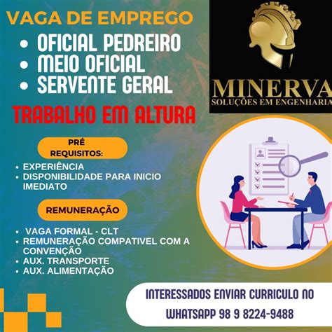 Vagas De Emprego Para Pedreiro - 3 Vagas de Emprego para Oficial Pedreiro/Meio Oficial/Servente Geral na ...