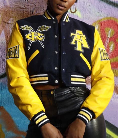 Women S Black Yellow North Carolina A T State University Varsity Jacket