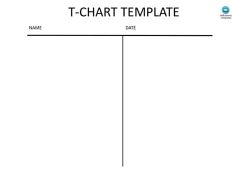 Printable T Chart Template Example | Bogiolo