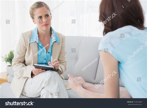 Psychologist Having Session With Her Patient In Her Private Consulting