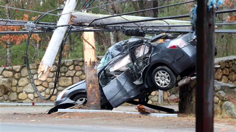 Carver Woman Dies After Crashing Into Telephone Pole Abc6