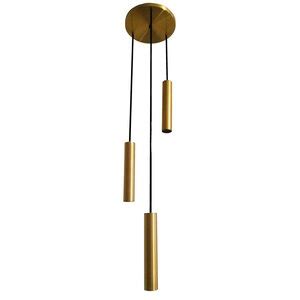 Pendente Tubular Triplo Design Volare Dourado Leroy Merlin